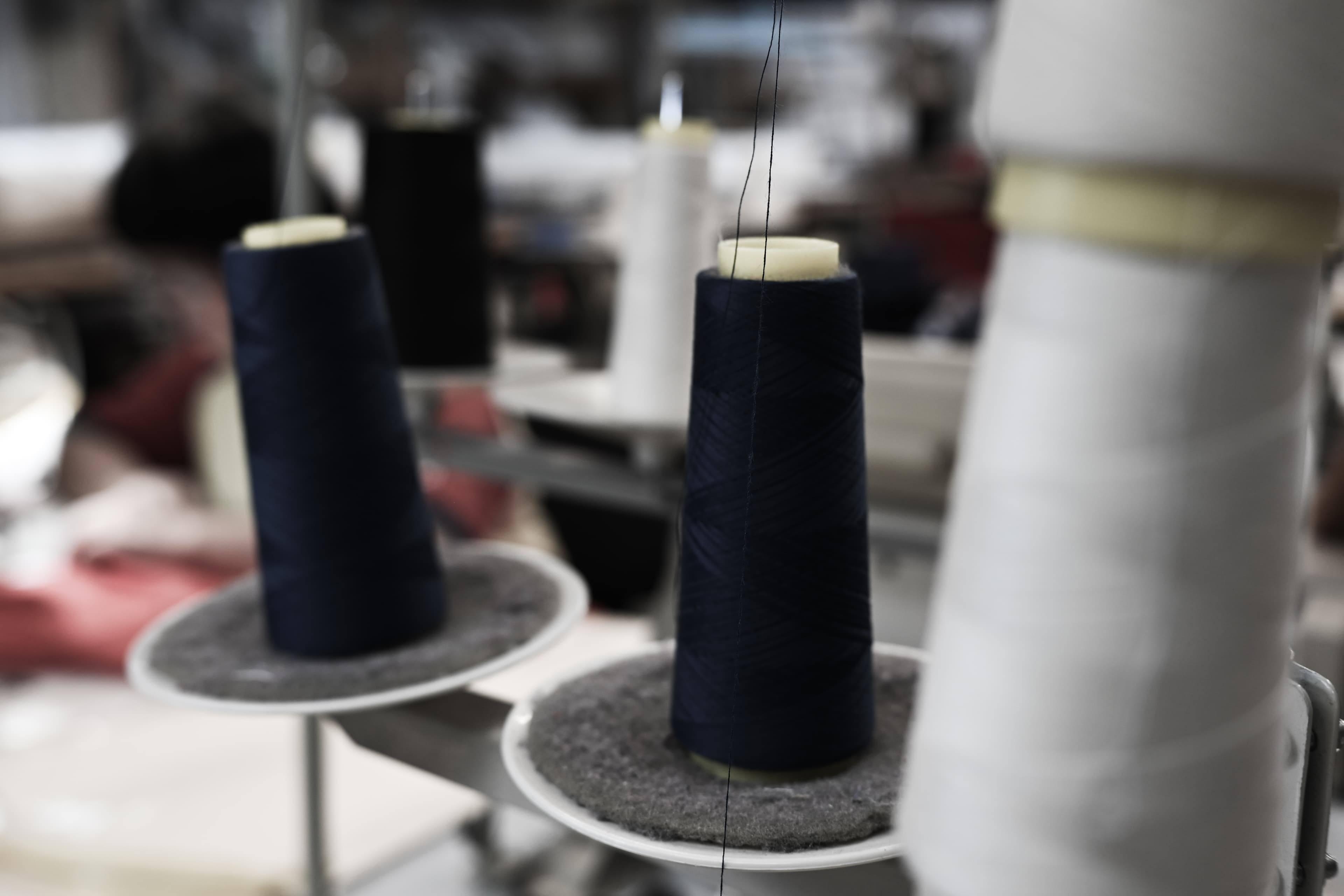 Fashion designer working on patterns